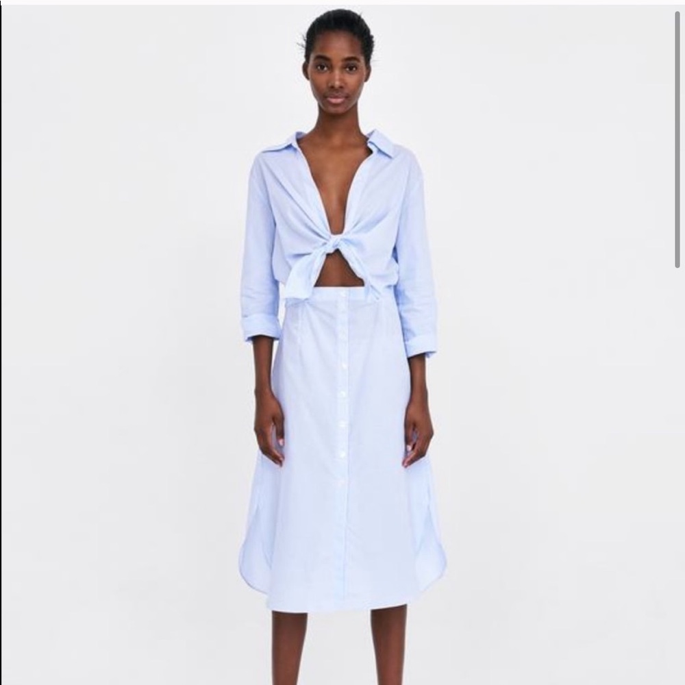 Zara Knotted Striped Dress